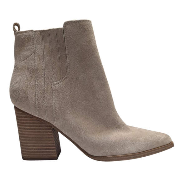 Marc Fisher | Women's Oshay Pointed Toe Ankle Boots | Tan | 4" Heel | 11M - Picture 10 of 15